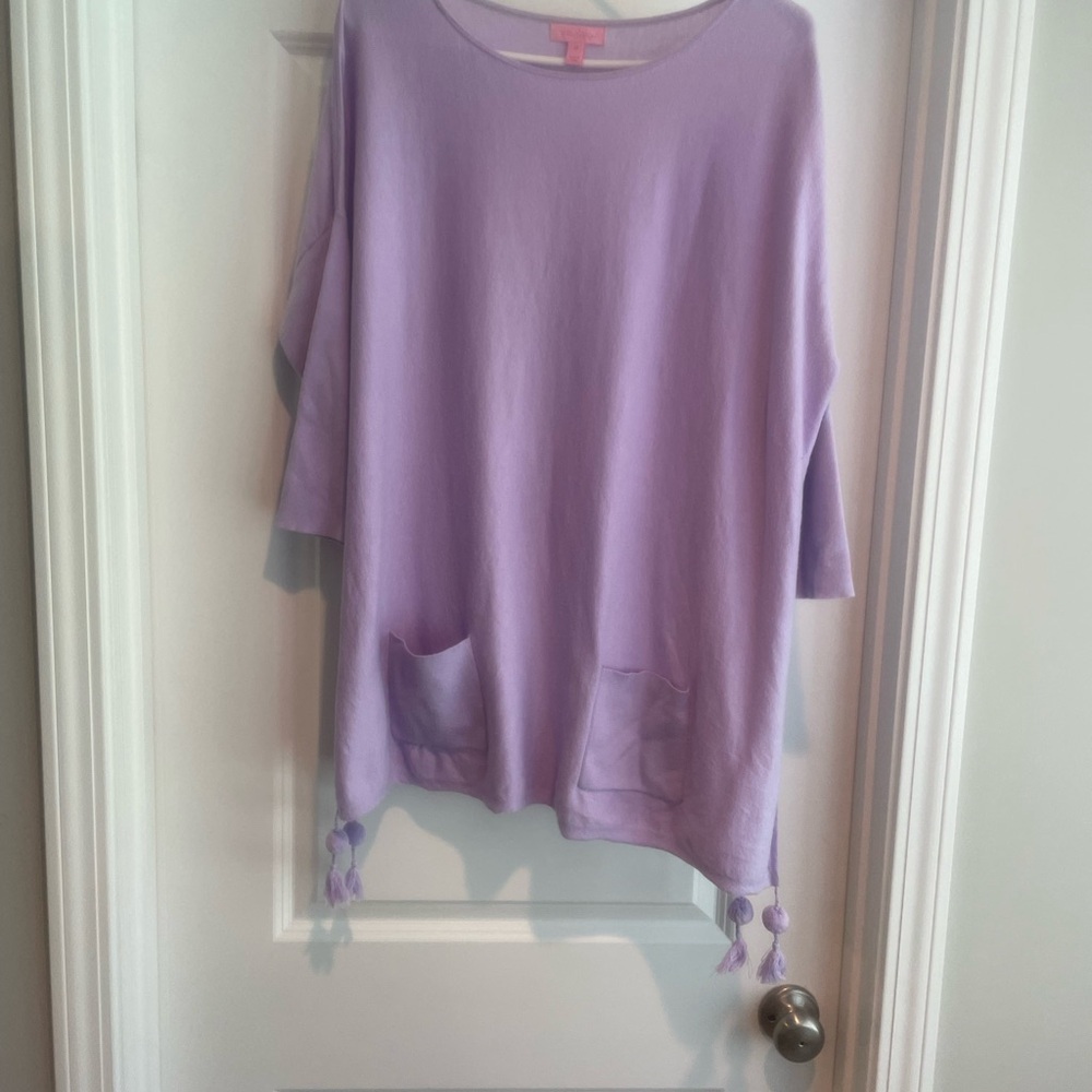 GUC Lilly Pulitzer lavender Sweater with Tassel Details, M